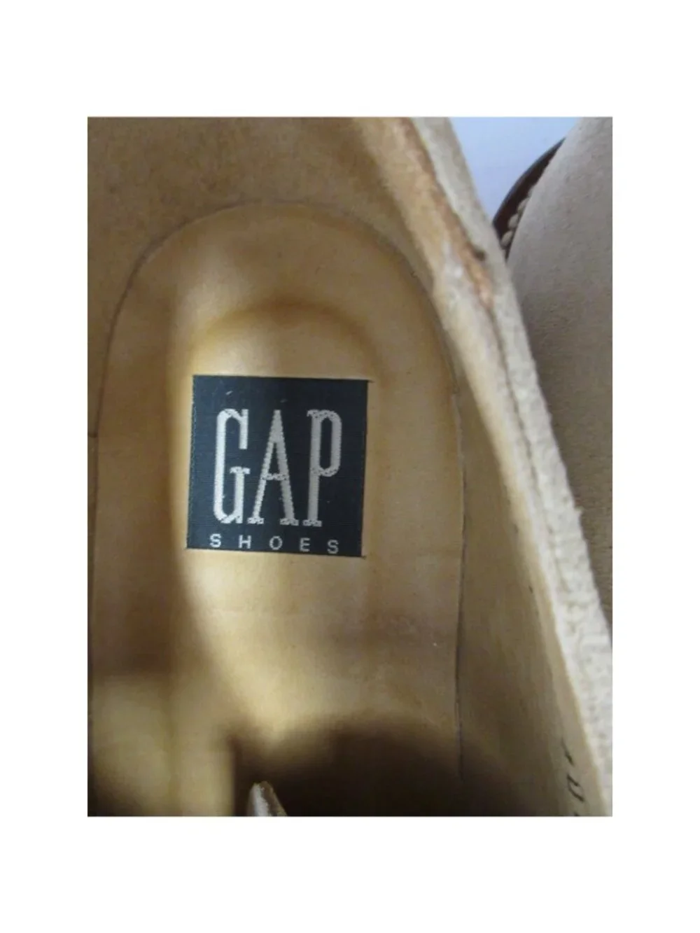 VINTAGE GAP Shoes 10.5 D Khaki Classic Buck Suede Leather Derby NEW